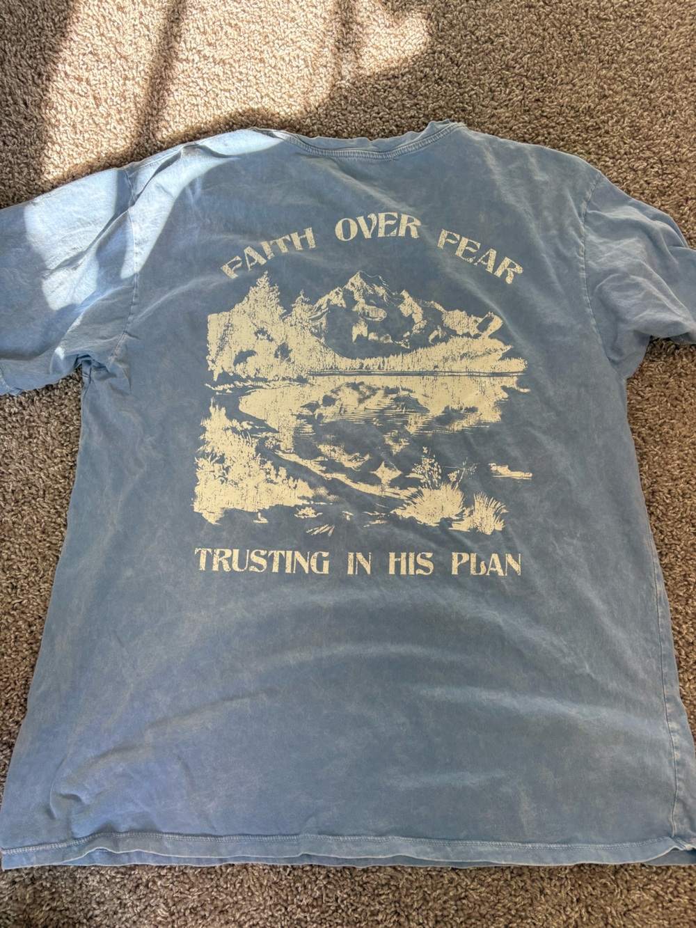 Altar’d state Faith Over Fear Graphic Tee - Blue